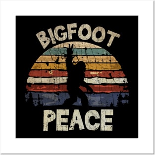 VINTAGE NEW COLOR BIGFOOT PEACE Posters and Art